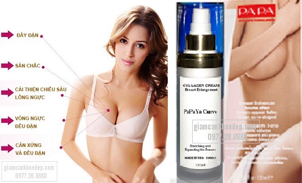 Papaya curve Breast Enlarge Collagen Cream Kem nở ngực tinh chất đu đủ
