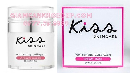 KISS Whitening Collagen Cream Mask mặt nạ ngủ cao cấp làm trắng mịn da