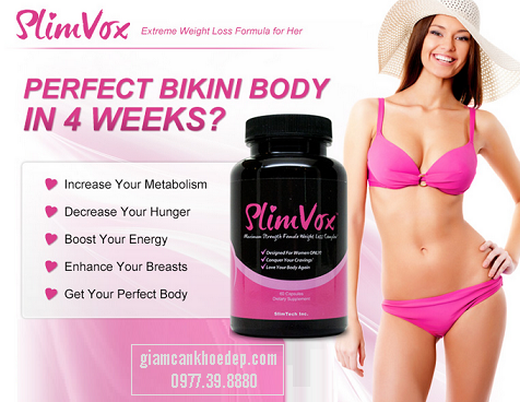 SlimVox thuốc giảm cân đặc biệt với chức năng nâng nở ngực