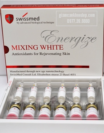 Mixing white Energize là một trong những thuốc tiêm trắng da nhanh nhất tạo ra năng lượng từ bên trong giúp cho làn da trẻ hóa